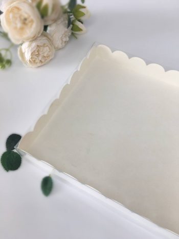 Коробка с прозрачной крышкой волна 21 см, белая — изображение 2